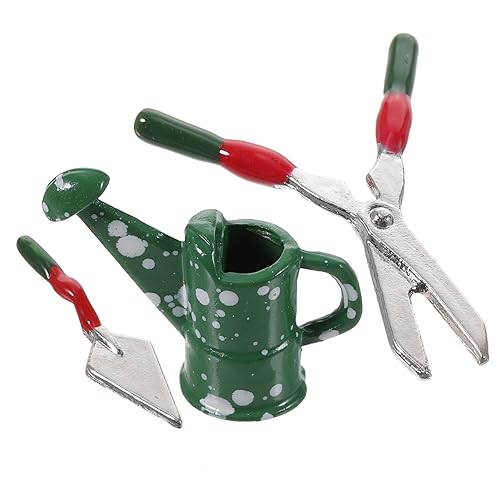 JOINPAYA 1 Satz Puppenhaus-Werkzeuge Wasser Klein Gießkanne Sprinkler Mini Puppenhaus Gartenzubehör Puppenhauszubehör Puppenhaus-gartengerät Winziges Hausgartenwerkzeug Metall von JOINPAYA