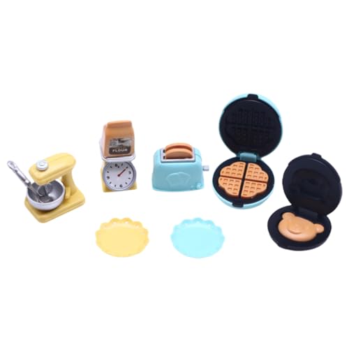 JOINPAYA Puppenhaus Zubehör Miniatur Küchengeräte Modelle Set Mini Eierschläger Und Waffel Toaster von JOINPAYA