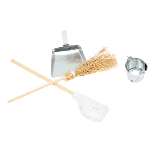 JOINPAYA 1 Satz Puppenhausbesen Bausätze Miniatur Besen Und Kehrschaufel Reiniger Dekoration Puppenaugen Mini Schneebesen Mini-Sachen Mini-möbelmodell Mini-hausdekor-Accessoires Harz von JOINPAYA