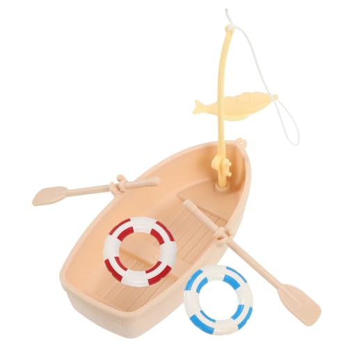 JOINPAYA 1satz Miniaturmodell Boot Mit Schwimmring Und Puppenhaus Zubehör Für Strand-szenen Und Mikrolandschaft Dekoration Für Projekte Und Kreative Spielumgebungen von JOINPAYA