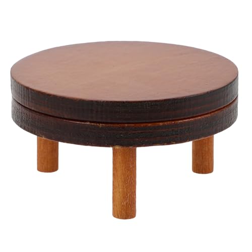 JOINPAYA 1 Satz Puppenstubentisch Rundtisch Puppenhaus Puppenstube Zubehör interaktives Dekoration Puppenhaus puppenmöbel Set Miniatur-Beistelltisch Miniaturmöbel Holz Light Brown JOINPAYA 1 Satz Puppenstubentisch Rundtisch Puppenhaus Puppenstube Zubehör interaktives Dekoration Puppenhaus puppenmöbel Set Miniatur-Beistelltisch Miniaturmöbel Holz Light Brown von JOINPAYA
