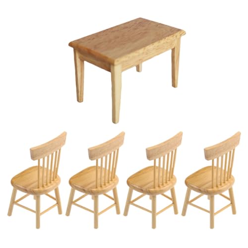 JOINPAYA 1 Satz Puppenstubentisch Und Stühle Mini-zubehör Kinderschreibtisch Mini-schreibtischverzierung Tischminiaturen Schreibtische Für Miniatur-esstisch Puppenmöbel Holz JOINPAYA 1 Satz Puppenstubentisch Und Stühle Mini-zubehör Kinderschreibtisch Mini-schreibtischverzierung Tischminiaturen Schreibtische Für Miniatur-esstisch Puppenmöbel Holz von JOINPAYA