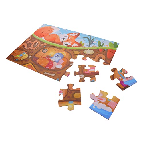 JOINPAYA 1 Satz Puzzle Für Puzzles Für Im Alter Von 3-5 Jahren Rätsel Für Im Alter Von 3-5 Jahren Vorschulrätsel Kleinkind-Puzzle Fuchs-geheimrätsel Papier von JOINPAYA