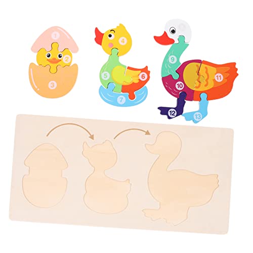 JOINPAYA Interaktives Holzpuzzlespielzeug Für Heranwachsende Jungen Und Mädchen 1 Satz Tierpuzzle Für Kleinkinder von JOINPAYA