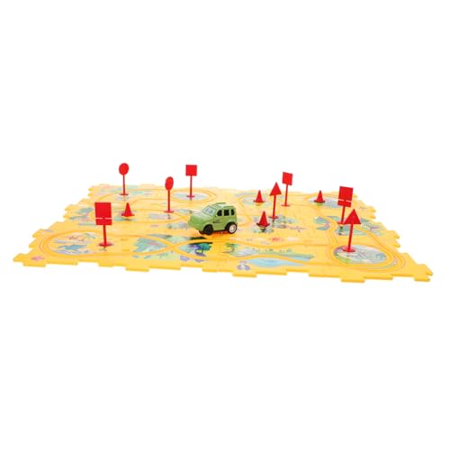 JOINPAYA 1 Satz Puzzle-Schienenauto laubsägen Set für für hühner Toy Cars Autostrecken für Rätsel für Kleinkinder von 2 bis 4 Jahren Plastik Yellow von JOINPAYA