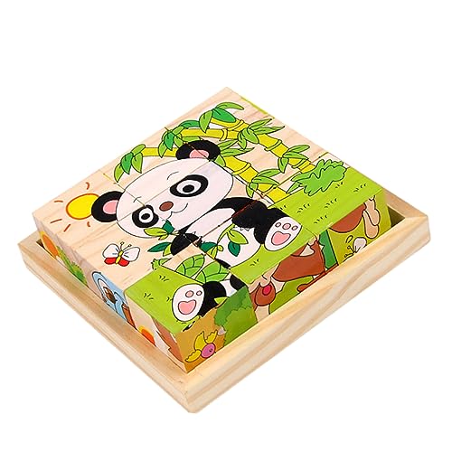 JOINPAYA 1 Satz Puzzle rätselbuch laubsägen für Tiercognitions- Sicherheitsspielzeug geduldspiele Bildungsspielzeug Rätsel für 3 jährige Holzrätsel hölzern von JOINPAYA