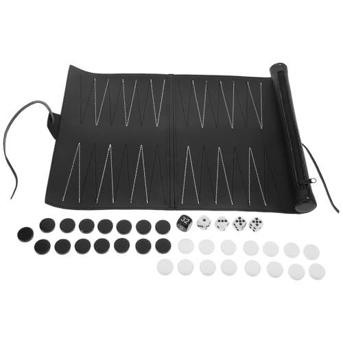 JOINPAYA Luxus Pu Material Schachbrett Set Backgammon Matte Tragbare Faltbare Spiel Für Internationalen Spielen von JOINPAYA