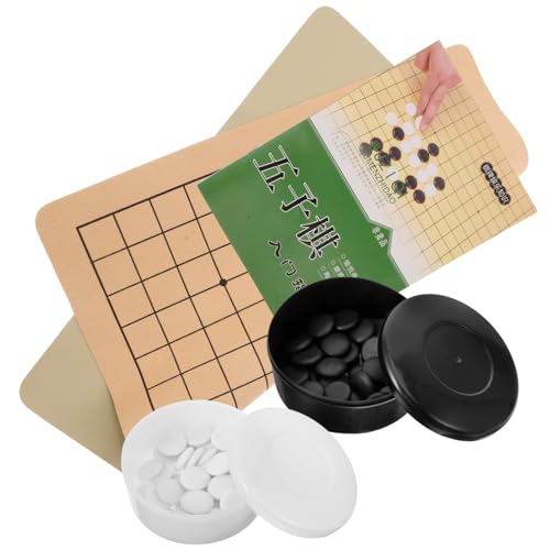JOINPAYA Schachspielbrett-Set Go-Schachbrett Tragbares Go-Schach-Set für Jungen und Mädchen Erwachsene Holzschachspiel Klappdesign von JOINPAYA