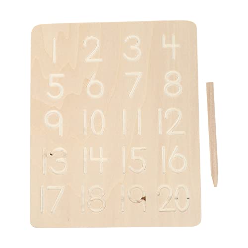 JOINPAYA 1 Satz Schreibübungstafel Nummernverfolgungstafel Puzzle- Schreiben Kindererziehungsspielzeug Frühpädagogisches Kindergeschenk Lehrmittel Holz von JOINPAYA
