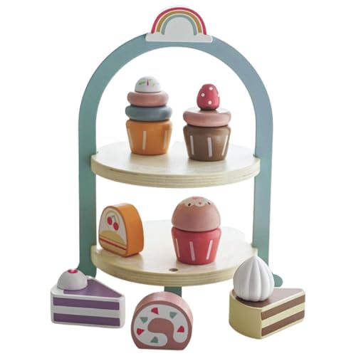 JOINPAYA 1 Satz Simulation Kuchen Kind Simulationshaus-Geschirr Simulationskuchendekor Simulationshaus-Requisiten Simulations-wohnkultur Cupcake-Handwerk Dekoration Hölzern von JOINPAYA