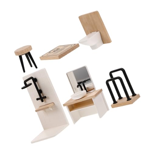 JOINPAYA 1satz Miniatur Badezimmermöbel Set Für Puppenhäuser Teiliges Zubehör Set Mit Dusche Waschbecken Toilette Schminktisch Handtuchhalter Design Für Kreative Spielwelten JOINPAYA 1satz Miniatur Badezimmermöbel Set Für Puppenhäuser Teiliges Zubehör Set Mit Dusche Waschbecken Toilette Schminktisch Handtuchhalter Design Für Kreative Spielwelten von JOINPAYA