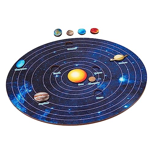 JOINPAYA 1 Satz Sonnensystem-Puzzle Planetenpuzzle Aus Holz Modelle des Sonnensystems Kleinkinder Holzpuzzle Sonnensystem Für Planeten Für Puzzle Für Hölzern von JOINPAYA