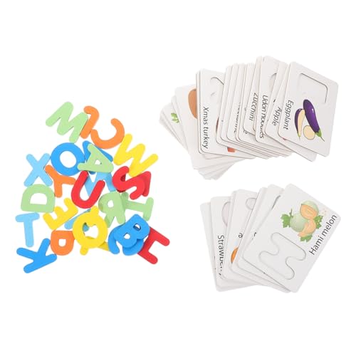 JOINPAYA Holz Buchstaben Puzzle Spielzeug Kleinkinder Vorschule Pädagogisches Flash Karten Lernen von JOINPAYA