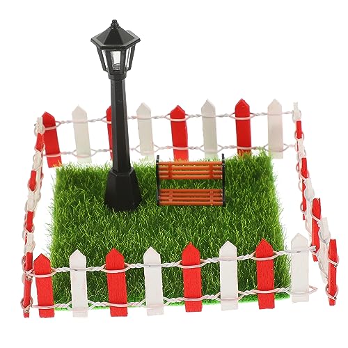 JOINPAYA 1 Satz Straßenlaterne Rasen Weihnachtsdeko Realistische Straßenlaterne Kinderhaus Dekoration Miniaturgarten -kit Kleine Hausdekoration Kleine Rasenzäune Mini-parkstuhl Pp von JOINPAYA