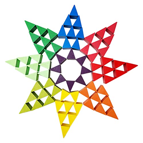 JOINPAYA 1 Satz Tangram-Puzzle Kindergeschenk Pädagogisches Regenbogen-bausteine Für Logischer Baustein Puzzles Lernblöcke Für Holzbaustein Hölzern von JOINPAYA