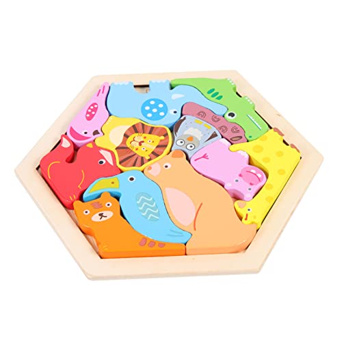 JOINPAYA 1 Satz Tier Puzzle Kleinkind Formspielzeug Kinderspielzeug Für Im Vorschulalter Form Sortierendes Passendes 3D-Puzzle- Lernpuzzle Holz von JOINPAYA