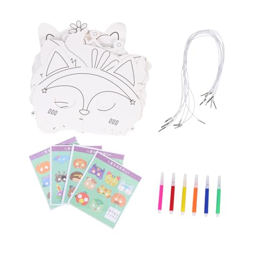 JOINPAYA 1 Satz Tierische Maske Halloween-masken Selber Machen Partyzubehör Kunstmalerei-kits Einzigartige Halloween-masken Cosplay-masken Tierdesign-masken Kleinkindmaske Papier von JOINPAYA