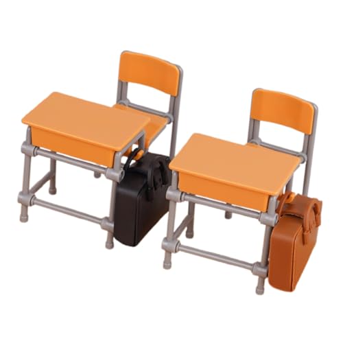 JOINPAYA 1 Satz Tisch und Stühle mit Schulranzen Dekorationen für Realistische Klassenzimmergestaltung Miniatur Deko für Puppenhaus und Schreibtischornamente JOINPAYA 1 Satz Tisch und Stühle mit Schulranzen Dekorationen für Realistische Klassenzimmergestaltung Miniatur Deko für Puppenhaus und Schreibtischornamente von JOINPAYA