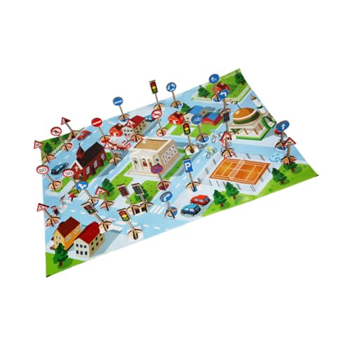 JOINPAYA 1 Satz Verkehrszeichen Straßenschild lehrreich verkehrsschilder Toys Kid Toys für kognitive Spiele Frühpädagogisches hölzern von JOINPAYA