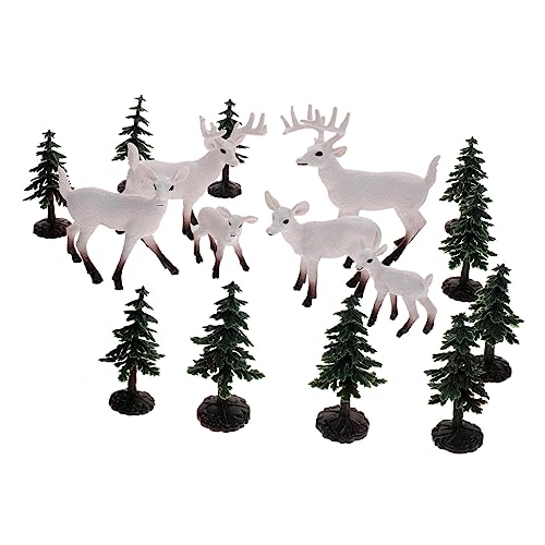 JOINPAYA 1 Satz Weißwedelhirsch-Modell für Kleinkinder Tiere Weihnachtsschmuck Weihnachtsaccessoires für kinderspielzeug Weihnachtsbaum-Tiermodell Tierfiguren PVC von JOINPAYA