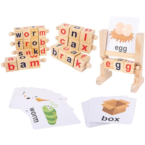 JOINPAYA 1 Satz Wort Früherziehung Phonik-Spiele Phonetik-Flash-Karten Karteikarten Stichwortkarten Sensorische Karten Für Babys Rubbelkarten Alphabet-Flash-Karten Papier von JOINPAYA