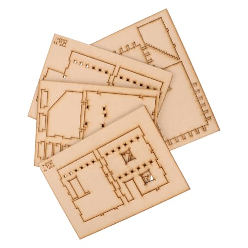 JOINPAYA 1 Satz Zweistöckiges Hausmodell 3D-rätsel 3D-Puzzles Für Coole Rätsel Für Basteln Für Holzpuzzle Für Holzpuzzles Für Hüttenrätsel Golden Hölzern von JOINPAYA