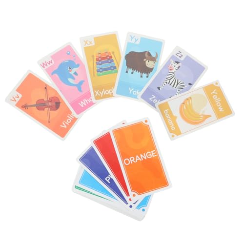 JOINPAYA Lehrkarten-Set Für Kleinkinder Englisch-lernkarten Spielzeug Für Kinder Alphabet Zahlen Formen Farben Tiere JOINPAYA Lehrkarten-Set Für Kleinkinder Englisch-lernkarten Spielzeug Für Kinder Alphabet Zahlen Formen Farben Tiere von JOINPAYA