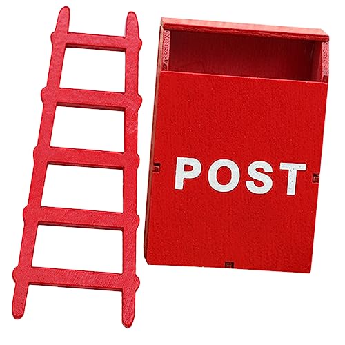 JOINPAYA 1 Satz puppenhaus Schreibtisch für kinderspielzeug dekoringe Häuser Spiegeldekoration dekorative Mini-Leiter Mini-Briefkasten-Ornament hölzern rot JOINPAYA 1 Satz puppenhaus Schreibtisch für kinderspielzeug dekoringe Häuser Spiegeldekoration dekorative Mini-Leiter Mini-Briefkasten-Ornament hölzern rot von JOINPAYA