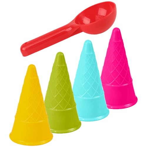 JOINPAYA Eiscreme-sandspielzeug-Set 5-teilig Strandformen Löffel Strandspielzeug Für Kinder Für Strand Park Hinterhof Spielen von JOINPAYA