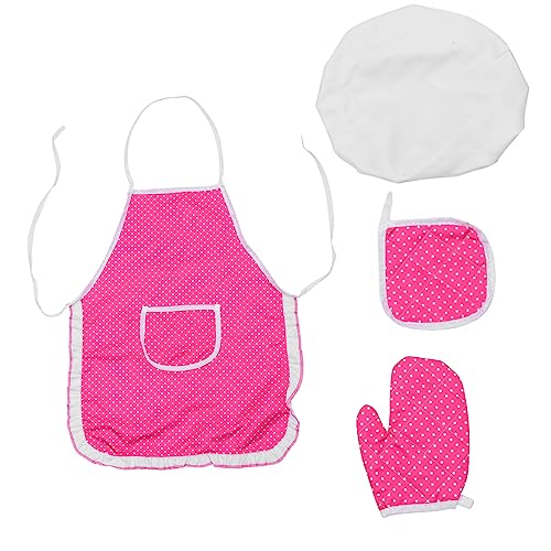 JOINPAYA 1 Satz schürze Anzug Mädchenschürze Kitchen Set for Kitchen Toys for Mädchen kocht Kochgeschirr Backwerkzeug-Schürze Tuch Rosy JOINPAYA 1 Satz schürze Anzug Mädchenschürze Kitchen Set for Kitchen Toys for Mädchen kocht Kochgeschirr Backwerkzeug-Schürze Tuch Rosy von JOINPAYA