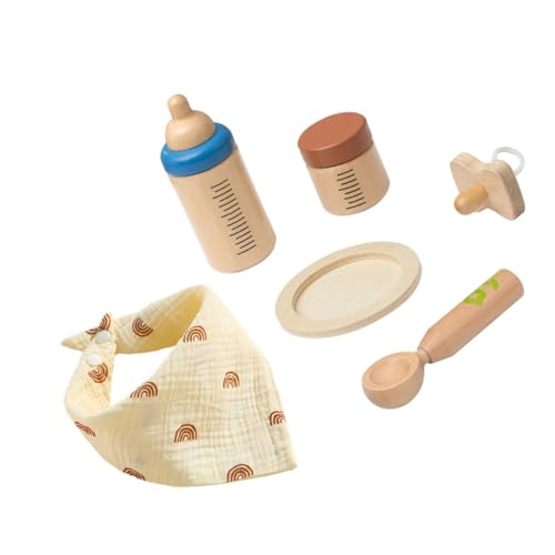 JOINPAYA 1 Satz zum Füttern mit der Flasche holzspielzeug für rätselspiele Obst Besteck Essen Geschirrset Flaschenfütterungsspielzeug Holzflaschenfütterung JOINPAYA 1 Satz zum Füttern mit der Flasche holzspielzeug für rätselspiele Obst Besteck Essen Geschirrset Flaschenfütterungsspielzeug Holzflaschenfütterung von JOINPAYA