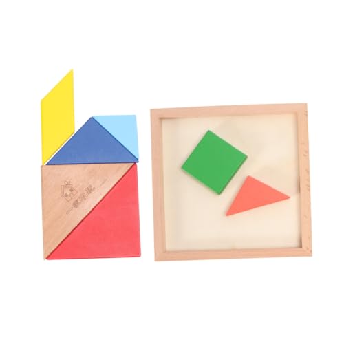 JOINPAYA 1 Schachtel Holz-Tangram Puzzle rätselbuch rätsel für Kinderpuzzle für Grundschulkinder laubsäge holzpuzzle holzspielsachen Hölzern von JOINPAYA
