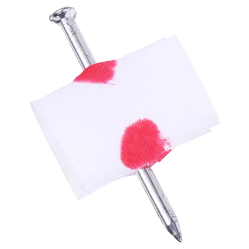 JOINPAYA 1 Set 12 Stück Parodie Fingernägel Lustige Fingernägel Gruseliger Trick Fingernägel Gefälschte Nägel Durch Finger Streich Weiß von JOINPAYA