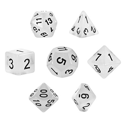 JOINPAYA 7-teiliges Zahlenwürfel-Set Für Brettspiele Rollenspiele Kunststoff von JOINPAYA
