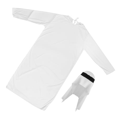 JOINPAYA 1 Set Arabische Kleidung Roben Herren Kaftan Thobe Carnival Robe Maskerade Herren Outfit Kostüme Arabische Kleidung Abaya Robe Arabische Robe Während Robe Halloween Prince Kostüm von JOINPAYA