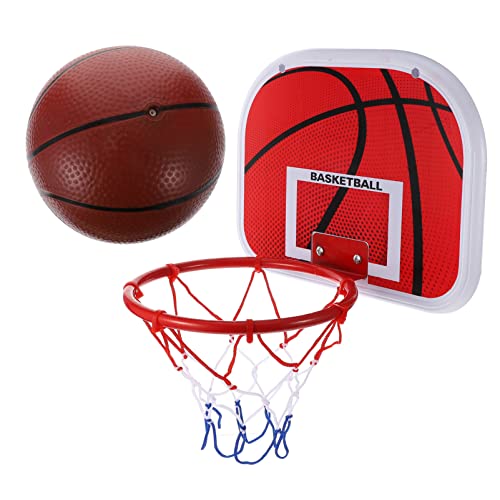 JOINPAYA Kinder Basketballkörbe Zum Aufhängen Kein Bohren Eisen Basketballbretter Kinderspielzeug Rot Set von JOINPAYA