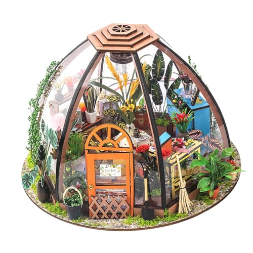 JOINPAYA 1 Set Blumenzimmer Modellhaus Miniatur Bausatz Puzzle Modell Weihnachtsgebäude Modell Gebäude Modell 3D Modell DIY Kabine Modell Metall von JOINPAYA