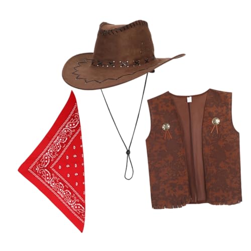 JOINPAYA 1 Set Cowboy-kostüm Für Kinder, Karneval, Cosplay, Partys, Bequemes, Stilvolles Western-cowboy-outfit Für Kinder, Geeignet Für Eine Körpergröße Von 115–130 Cm JOINPAYA 1 Set Cowboy-kostüm Für Kinder, Karneval, Cosplay, Partys, Bequemes, Stilvolles Western-cowboy-outfit Für Kinder, Geeignet Für Eine Körpergröße Von 115–130 Cm von JOINPAYA