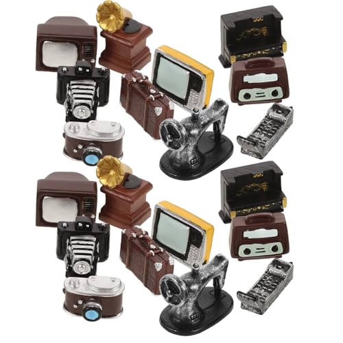 JOINPAYA Set Mit Mini-haushaltsgerätemodellen 20-teilig Retro-möbel-Gadgets Für Puppenmöbel Auf Dem Schreibtisch von JOINPAYA