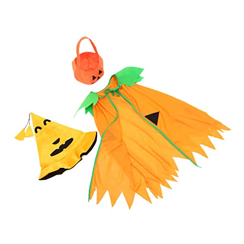 JOINPAYA 1 Set Halloween Kürbis Umhang Bekleidung Jungen Outfits Umhang Kinderkleid Kinderkleid Kostüme Kürbiskostüm Kürbishut Halloween Kostüm Für Halloween Umhang Stoff von JOINPAYA