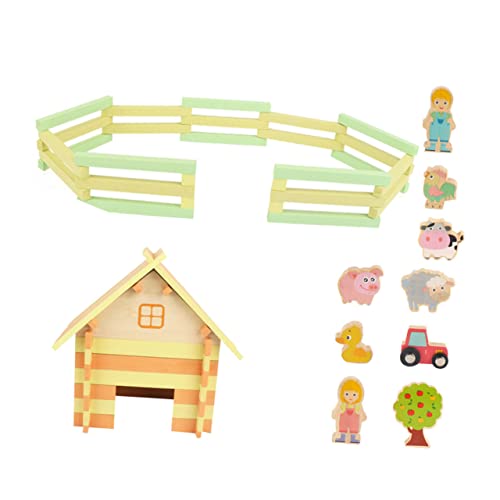 JOINPAYA Holzspielzeug Bauernhof Blockhütte Set Nachahmung Bauernhof Spielzeug Für Jungen Mini Spielzeug Spaß Pädagogisches Spielzeug JOINPAYA Holzspielzeug Bauernhof Blockhütte Set Nachahmung Bauernhof Spielzeug Für Jungen Mini Spielzeug Spaß Pädagogisches Spielzeug von JOINPAYA