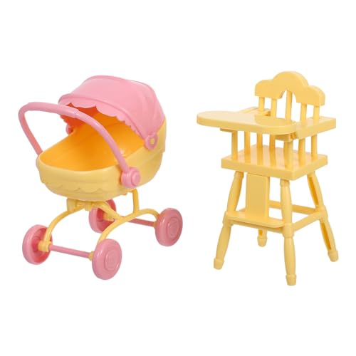 JOINPAYA 1 Set Miniatur Kinderwagen Spielset Puppenhaus Miniatur Babypuppen Hochstuhl – Kunststoff Miniaturhausmöbel Kinderzimmerzubehör Für Rollenspiele JOINPAYA 1 Set Miniatur Kinderwagen Spielset Puppenhaus Miniatur Babypuppen Hochstuhl – Kunststoff Miniaturhausmöbel Kinderzimmerzubehör Für Rollenspiele von JOINPAYA