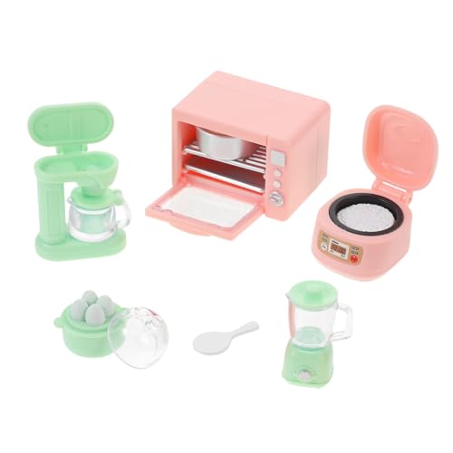 JOINPAYA Doll House Spielgeschirr Für Kinderküche 1 Set Puppenhaus Mini Küchenutensilien Mini Küchengeräte Set Mit Entsafter Reiskocher Und Backofen Für Puppenhaus Zubehör Und Dekoration von JOINPAYA