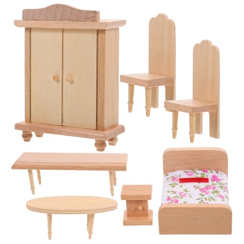 JOINPAYA Mini-Schrank Spielzeugzimmer- Set Von Miniatur-holzmöbelmodellen Puppenhaus-Layout-Requisiten Puppenhaus-minimöbel JOINPAYA Mini-Schrank Spielzeugzimmer- Set Von Miniatur-holzmöbelmodellen Puppenhaus-Layout-Requisiten Puppenhaus-minimöbel von JOINPAYA