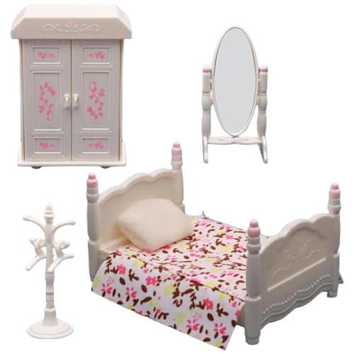 JOINPAYA 1 Set Miniatur-schlafzimmerkommode Und Schrankmodell Puppenhaus Miniaturmöbel Für Miniatur-puppenhausdekor von JOINPAYA