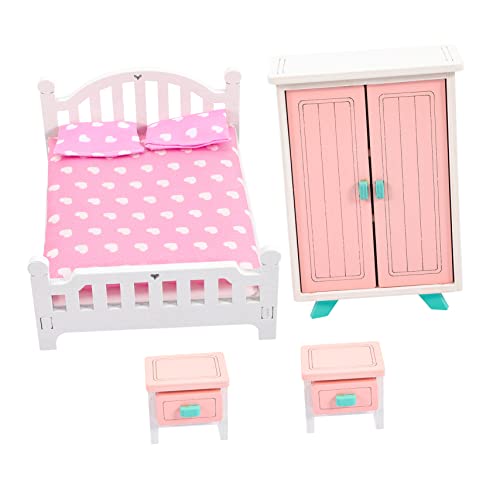 JOINPAYA Dollhouse 1 Set Miniatur Öbel Set Miniatur Kleiderschrank Bett Und Nachttisch Für Puppenhaus Deko Holzspielzeug Für Kinderzimmer Puppenstubenmöbel Für Kreatives Puppenhaus Miniatur JOINPAYA Dollhouse 1 Set Miniatur Öbel Set Miniatur Kleiderschrank Bett Und Nachttisch Für Puppenhaus Deko Holzspielzeug Für Kinderzimmer Puppenstubenmöbel Für Kreatives Puppenhaus Miniatur von JOINPAYA