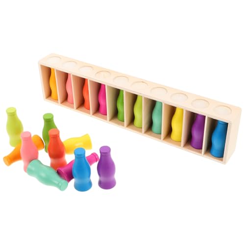 JOINPAYA 1 Set Montessori Holzfarbabstimmungsspielzeug Für Kinder Und Kleinkinder Farbsortierung Sensorisches Spielzeug Hand-Auge-koordination Und Gedächtnis-lernspiele von JOINPAYA