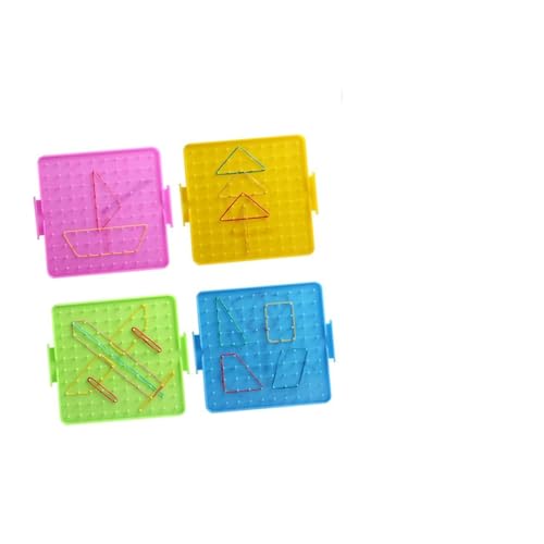 JOINPAYA 4 Stück Grundschule Mathematik Nagelbrett 16 cm Quadratisch Geoboard Für Jungen Und Mädchen Pädagogisches Lehrmittel Elastische Bänder JOINPAYA 4 Stück Grundschule Mathematik Nagelbrett 16 cm Quadratisch Geoboard Für Jungen Und Mädchen Pädagogisches Lehrmittel Elastische Bänder von JOINPAYA