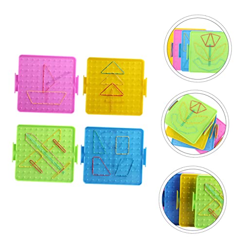JOINPAYA 1 Set Nagelbrett Lehrmittel Mathematik Nagelbrett Lernspielzeug Home Learning Geoboard Student Nagelplatte Lehrinstrument Kreative Nagelplatte Zufällige Farbe von JOINPAYA