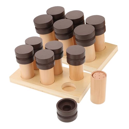 JOINPAYA 1 Set Olfaktorischen Eimer Montessori Olfaktorischen Barrel Geruch Sinn Flasche Holz von JOINPAYA